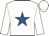 White, royal blue star, white cap
