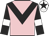 Pink, black chevron, black sleeves, white armlet, white cap, black star