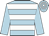 Light blue, white hoops, light blue sleeves