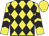Yellow and black diamonds, chevrons on sleeves, yellow cap