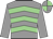 Grey, light green chevrons, grey sleeves, quartered cap