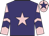 Purple, pink star, pink and purple chevrons on sleeves, pink cap, purple star