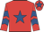 Red, royal blue star, royal blue chevrons on sleeves, royal blue star on cap