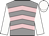 Grey, pink chevrons, white sleeves and cap