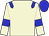 Beige body, big-blue epaulettes, beige arms, big-blue armlets, big-blue cap