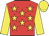 Red, yellow stars, sleeves and cap