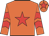 Orange, red star, orange sleeves, red chevrons, orange cap, red star