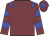Garnet body, big-blue epaulettes, garnet arms, big-blue hooped, garnet cap, big-blue diamond