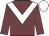 Garnet body, white chevron, garnet arms, white cap