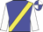 Blue, yellow sash, white sleeves, blue, white quartered cap