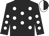Black, white spots, white and black halved cap