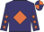 Purple, orange diamond, purple sleeves, orange stars, quartered cap