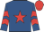Royal blue, red star, royal blue and red chevrons on sleeves, red cap