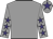 Grey, purple stars on sleeves, grey cap, purple star