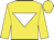 Yellow, white inverted triangle, yellow cap