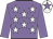 Mauve, white stars, mauve sleeves, white cap, mauve star