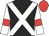 Black, white cross belts, white sleeves, red armlets, red cap