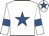 White, royal blue star, armlets and star on cap