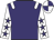 Purple, white epaulets, white sleeves, purple stars, quartered cap