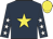Dark blue, yellow star, dark blue sleeves, white stars, yellow cap
