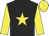 Black, yellow star, sleeves and cap