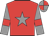 Red, grey star, grey sleeves, red armlets, quartered cap