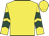 Yellow, dark green chevrons on sleeves