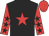 Black, red star, red sleeves, black stars, red cap