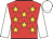 Red, gold stars, white sleeves and cap