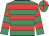 Emerald green, red hoops, quartered cap