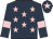 Dark blue, pink stars, armlets and star on cap