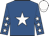 Royal blue, white star, royal blue sleeves, white stars and cap