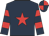 Dark blue, red star, hooped sleeves, quartered cap