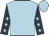 Light blue, dark blue sleeves, light blue stars and cap