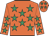 Orange, emerald green stars