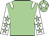 Light green, white epaulets, white sleeves, light green stars, light green cap, white star
