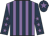 Mauve and dark blue stripes, dark blue sleeves, mauve stars, dark blue cap, mauve star
