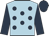 Light blue, dark blue spots, sleeves and cap
