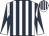 White and dark blue stripes, dark blue and white diabolo on sleeves
