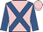 Pink, royal blue cross belts and sleeves