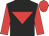 Black, red inverted triangle, sleeves and cap