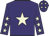 Purple, beige star, purple sleeves, beige stars and stars on cap