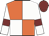 Orange and white (quartered), white sleeves, maroon armlets, maroon cap