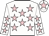 White, pink stars, pink star on cap