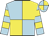 Light blue and yellow (quartered), hooped sleeves