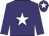 Purple, white star and star on cap