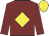 Maroon, yellow diamond, yellow cap