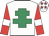 White, emerald green cross of lorraine, red sleeves, white armlets, white cap, red stars