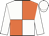 White and Orange quartered, White sleeves and cap