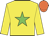 Yellow, green star, orange cap
